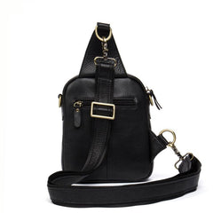 Leather Mens Cool Sling Bag Crossbody Bag Chest Bag for men - imessengerbags