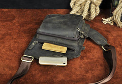 Leather Mens Cool Sling Bag Crossbody Bag Chest Bag for men - imessengerbags