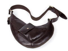 Leather Mens Cool Sling Bag Crossbody Bag Chest Bag for men - imessengerbags