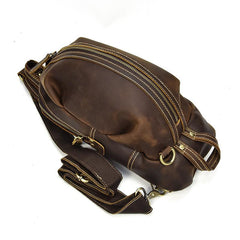 Leather Mens Cool Sling Bag Crossbody Bag Chest Bag for men