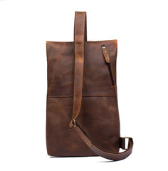 Leather Mens Cool Sling Bag Crossbody Bag Chest Bag for men - imessengerbags