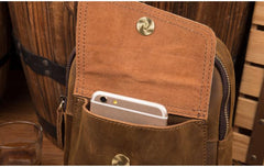 Leather Mens Cool Sling Bag Crossbody Bag Chest Bag for men - imessengerbags