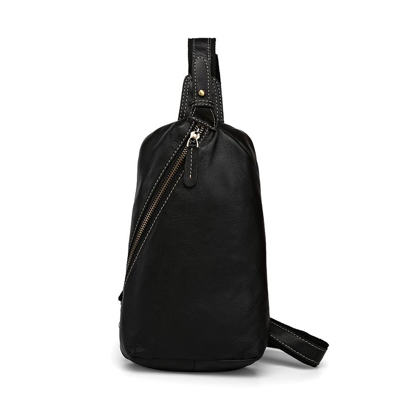 Leather Mens Cool Sling Bag Crossbody Bag Chest Bag for men