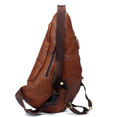 Leather Mens Cool Sling Bag Crossbody Bag Chest Bag for men