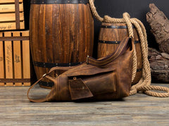 Leather Mens Cool Sling Bag Crossbody Bag Chest Bag for men - imessengerbags