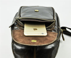 Leather Mens Cool Sling Bag Crossbody Bag Chest Bag for men - imessengerbags