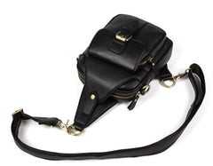 Leather Mens Cool Sling Bag Crossbody Bag Chest Bag for men - imessengerbags