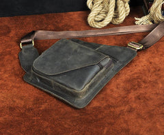 Leather Mens Cool Sling Bag Crossbody Bag Chest Bag for men - imessengerbags