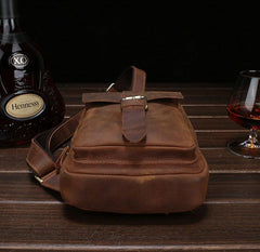 Leather Mens Cool Sling Bag Crossbody Bag Chest Bag for men - imessengerbags