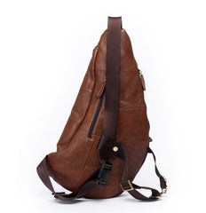 Leather Mens Cool Sling Bag Crossbody Bag Chest Bag for men