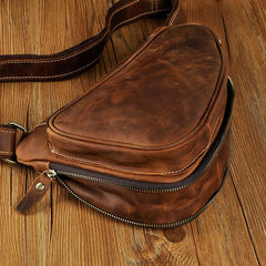 Leather Mens Cool Sling Bag Crossbody Bag Chest Bag for men - imessengerbags