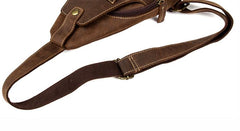 Leather Mens Cool Sling Bag Crossbody Bag Chest Bag for men