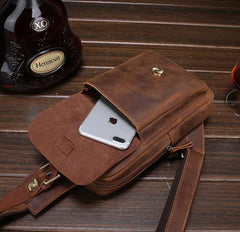 Leather Mens Cool Sling Bag Crossbody Bag Chest Bag for men - imessengerbags