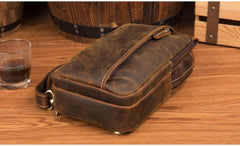 Leather Mens Cool Sling Bag Crossbody Bag Chest Bag for men