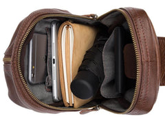 Leather Mens Cool Sling Bag Crossbody Bag Chest Bag for men - imessengerbags