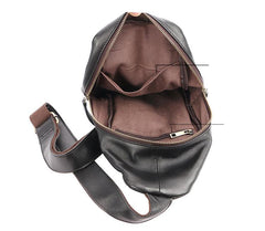 Leather Mens Cool Sling Bag Crossbody Bag Chest Bag for men