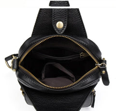 Leather Mens Cool Sling Bag Crossbody Bag Chest Bag for men - imessengerbags