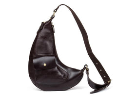 Leather Mens Cool Sling Bag Crossbody Bag Chest Bag for men - imessengerbags