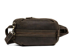 Leather Mens Cool Sling Bag Crossbody Bag Chest Bag for men - imessengerbags