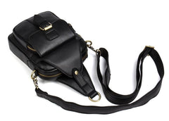 Leather Mens Cool Sling Bag Crossbody Bag Chest Bag for men - imessengerbags