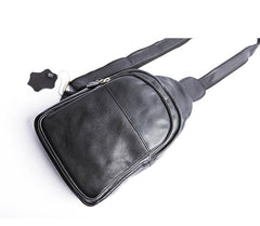 Leather Mens Cool Sling Bag Crossbody Bag Chest Bag for men - imessengerbags