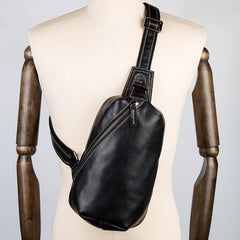 Leather Mens Cool Sling Bag Crossbody Bag Chest Bag for men - imessengerbags