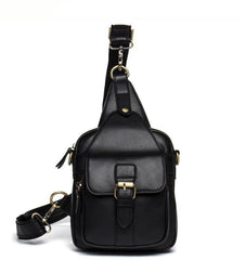 Leather Mens Cool Sling Bag Crossbody Bag Chest Bag for men - imessengerbags