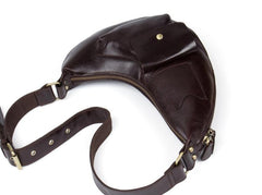 Leather Mens Cool Sling Bag Crossbody Bag Chest Bag for men - imessengerbags