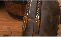 Leather Mens Cool Sling Bag Crossbody Bag Chest Bag for men