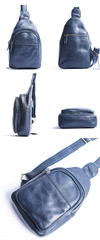 Leather Mens Cool Sling Bag Crossbody Bag Chest Bag for men - imessengerbags