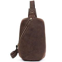 Leather Mens Cool Sling Bag Crossbody Bag Chest Bag for men - imessengerbags