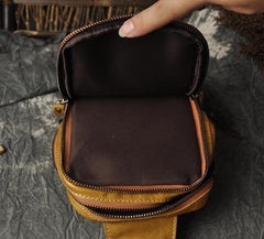Leather Mens Cool Sling Bag Crossbody Bag Chest Bag for men