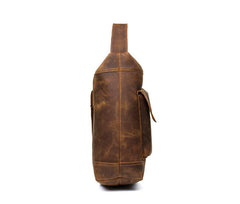 Leather Mens Cool Sling Bag Crossbody Bag Chest Bag for men - imessengerbags