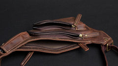 Leather Mens Cool Sling Bag Crossbody Bag Chest Bag for men - imessengerbags
