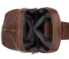 Leather Mens Cool Sling Bag Crossbody Bag Chest Bag for men - imessengerbags