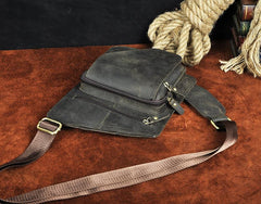 Leather Mens Cool Sling Bag Crossbody Bag Chest Bag for men - imessengerbags