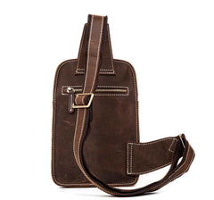 Leather Mens Cool Sling Bag Crossbody Bag Chest Bag for men - imessengerbags