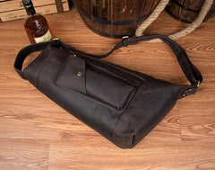 Leather Mens Cool Sling Bag Crossbody Bag Chest Bag for men - imessengerbags