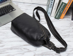 Leather Mens Cool Sling Bag Crossbody Bag Chest Bag for men - imessengerbags