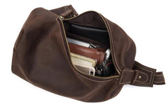 Leather Mens Cool Sling Bag Crossbody Bag Chest Bag for men - imessengerbags