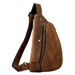 Leather Mens Cool Sling Bag Crossbody Bag Chest Bag for men - imessengerbags