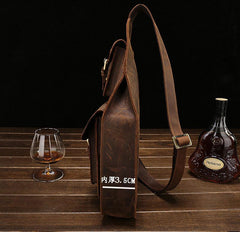 Leather Mens Cool Sling Bag Crossbody Bag Chest Bag for men - imessengerbags