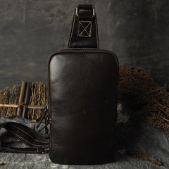 Leather Mens Cool Sling Bag Crossbody Bag Chest Bag for men