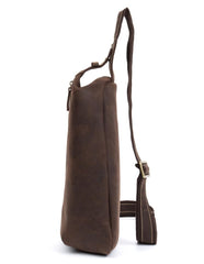 Leather Mens Cool Sling Bag Crossbody Bag Chest Bag for men - imessengerbags