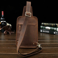Leather Mens Cool Sling Bag Crossbody Bag Chest Bag for men - imessengerbags