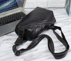 Leather Mens Cool Sling Bag Crossbody Bag Chest Bag for men - imessengerbags
