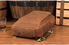 Leather Mens Cool Sling Bag Crossbody Bag Chest Bag for men