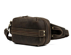 Leather Mens Cool Sling Bag Crossbody Bag Chest Bag for men - imessengerbags
