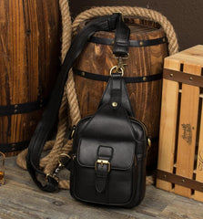 Leather Mens Cool Sling Bag Crossbody Bag Chest Bag for men - imessengerbags