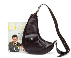 Leather Mens Cool Sling Bag Crossbody Bag Chest Bag for men - imessengerbags